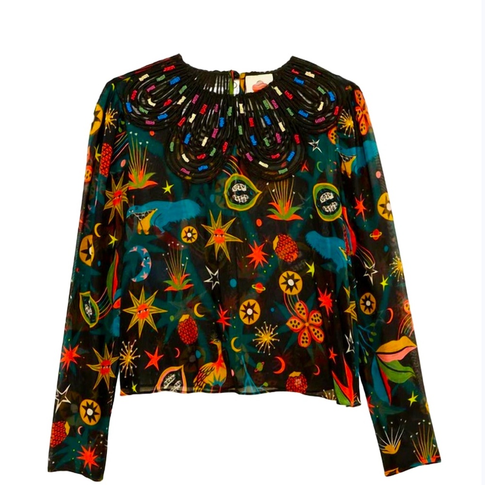 Farm Rio Cerrado Sky blouse